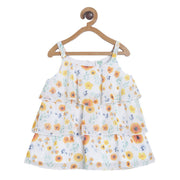 Pack of 1 woven top - white & yellow for 3-6 Months
