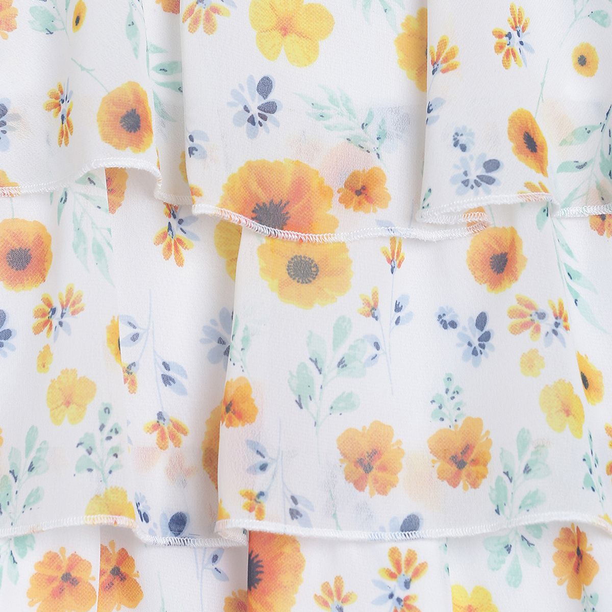 Pack of 1 woven top - white & yellow for 3-6 Months