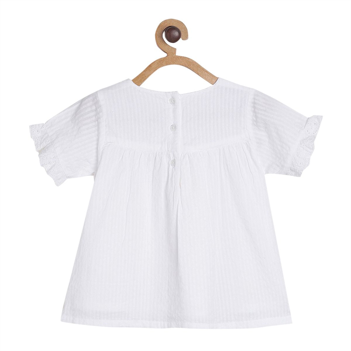 Pack of 1 woven top - white for 3-6 Months