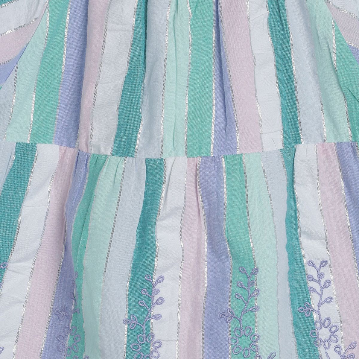 Pack of 1 woven top - blue & baby pink for 3-6 Months