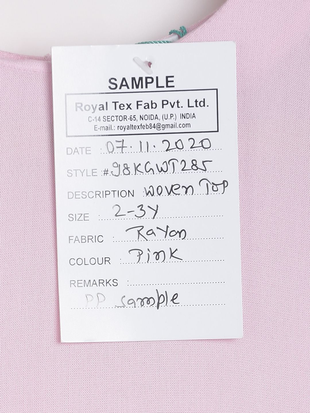 Pack of 1 woven top - pink for 3-6 Months