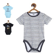 Pack of 3 bodysuit - grey & black for New Born