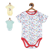 Pack of 3 bodysuit - white & red for New Born