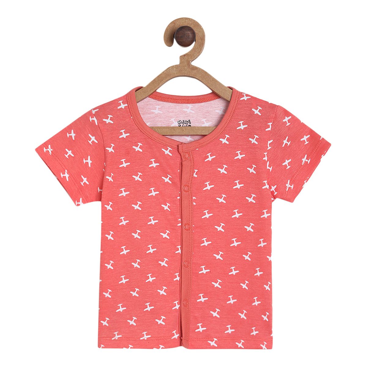 Pack of 3 front open vest - red for New Born