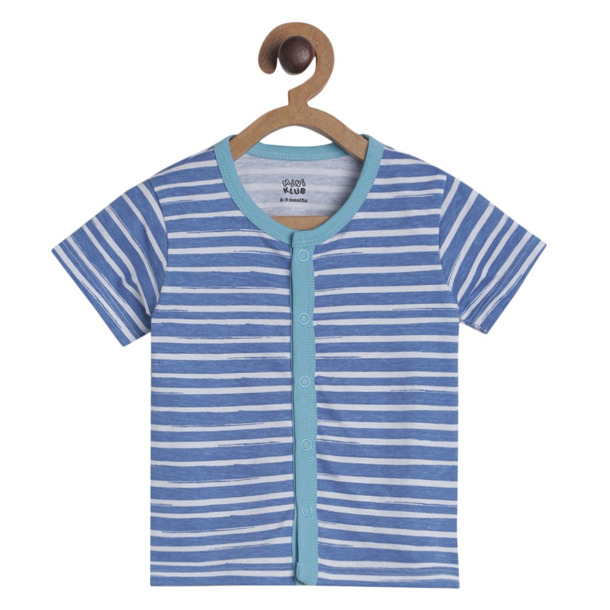 Pack of 3 front open vest - light blue for New Born