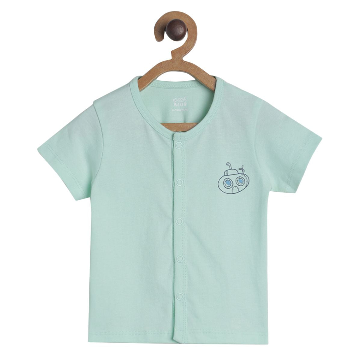 Pack of 3 front open vest - light blue for New Born