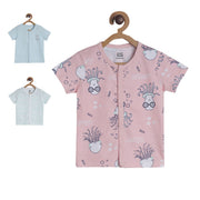 Pack of 3 front open vest - lavender for New Born