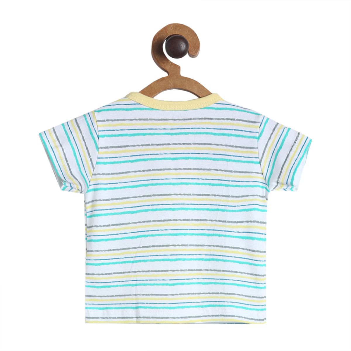 Pack of 3 front open vest - sky blue & yellow for New Born