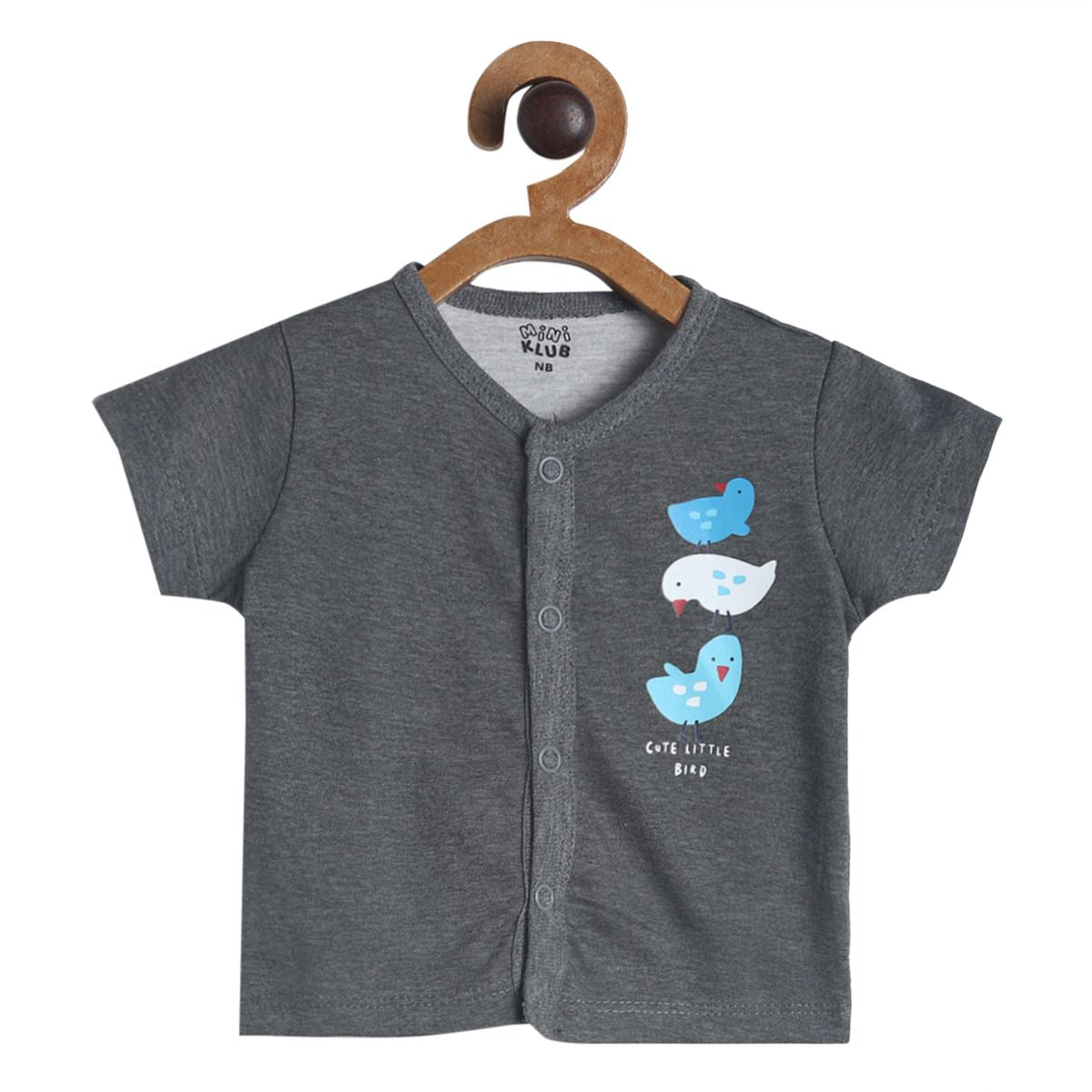 Pack of 3 front open vest - sky blue & yellow for New Born