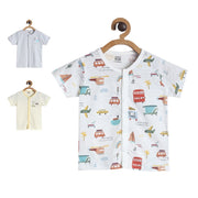 Pack of 3 front open vest - white for New Born