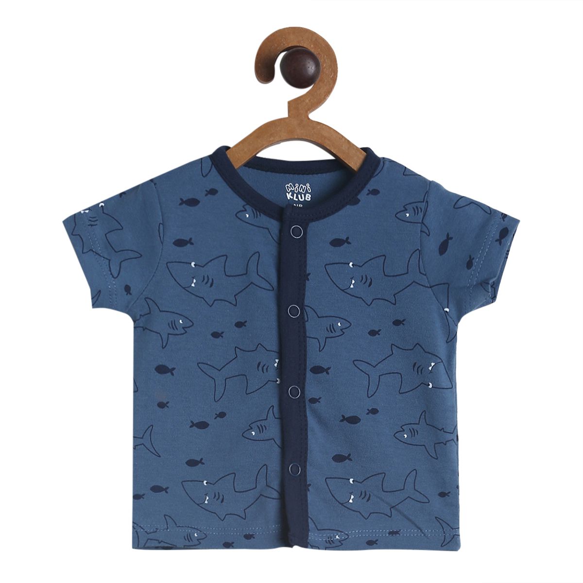 Pack of 3 front open vest - dark blue & black for New Born