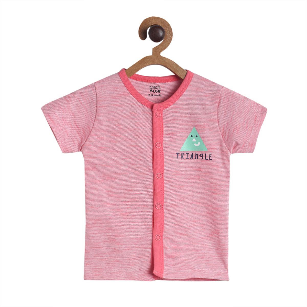 Pack of 3 front open vest - baby pink & peach for New Born