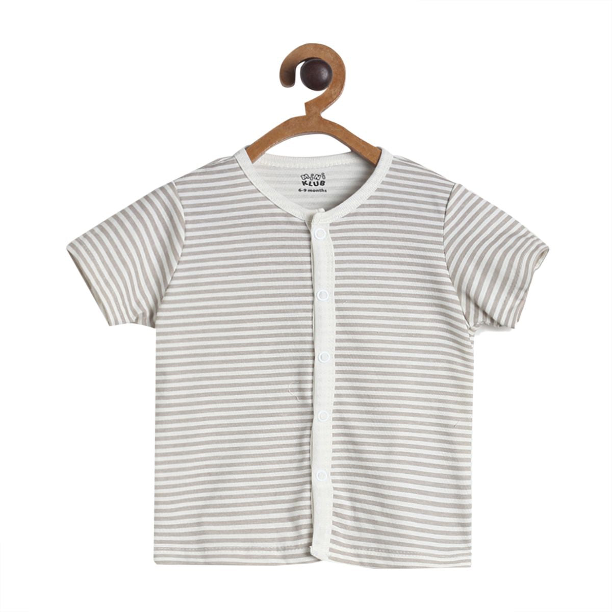 Pack of 3 front open vest - white & mint green for New Born