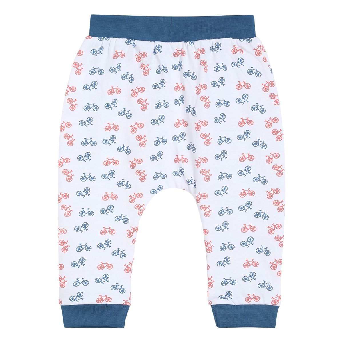 Pack of 3 knit bottom - white & blue for 0-3 Months