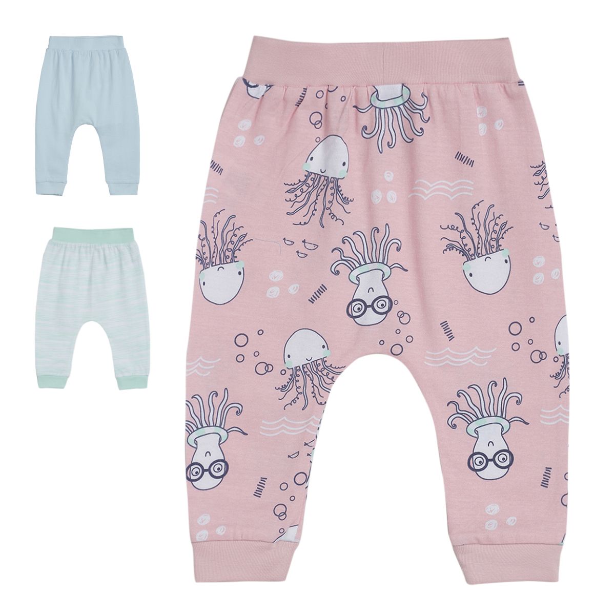 Pack of 3 knit bottom - lavender for 0-3 Months