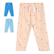 Pack of 3 knit bottom - peach for 0-3 Months