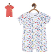 Pack of 2 romper - white & blue for New Born