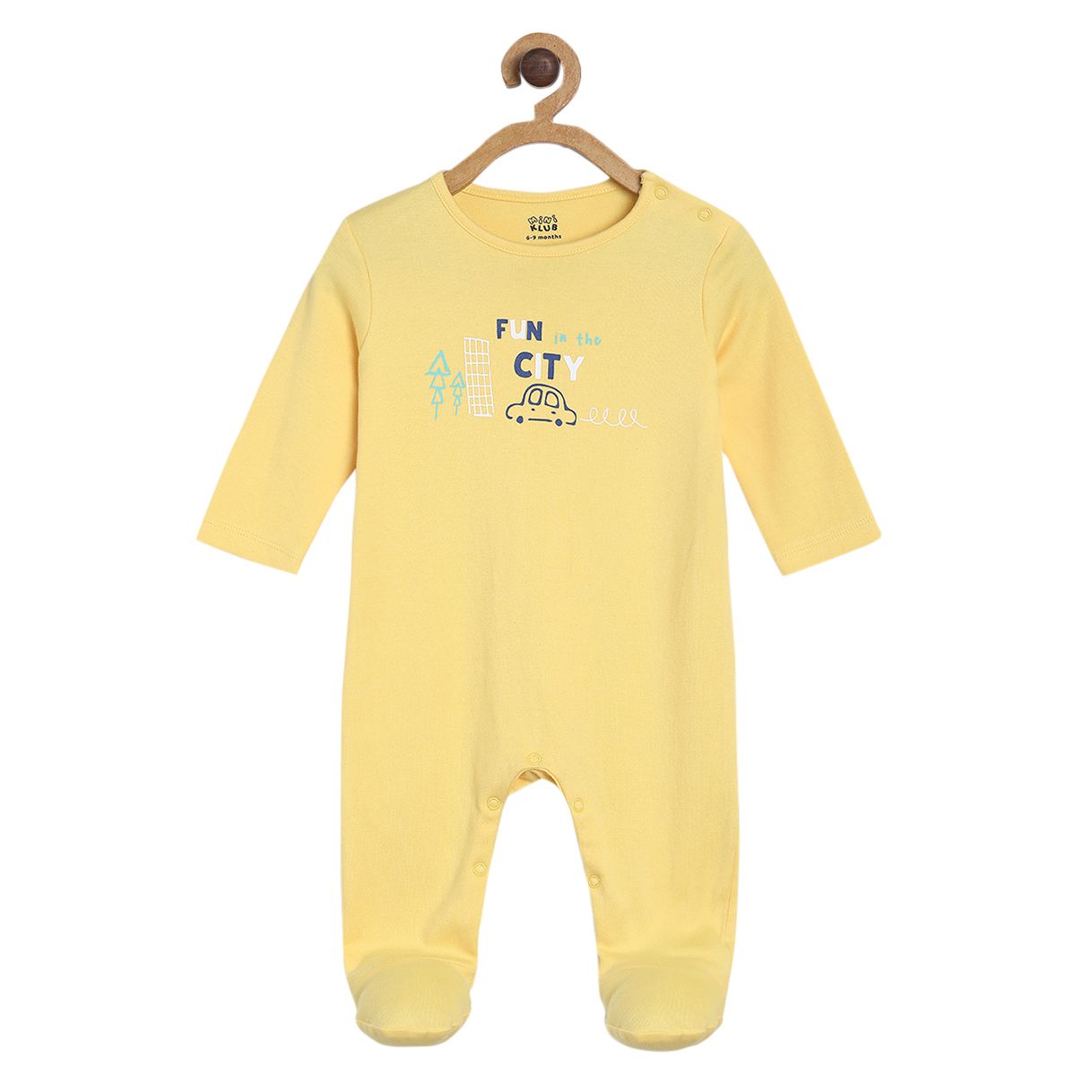Pack of 2 sleepsuit - mango yellow for New Born