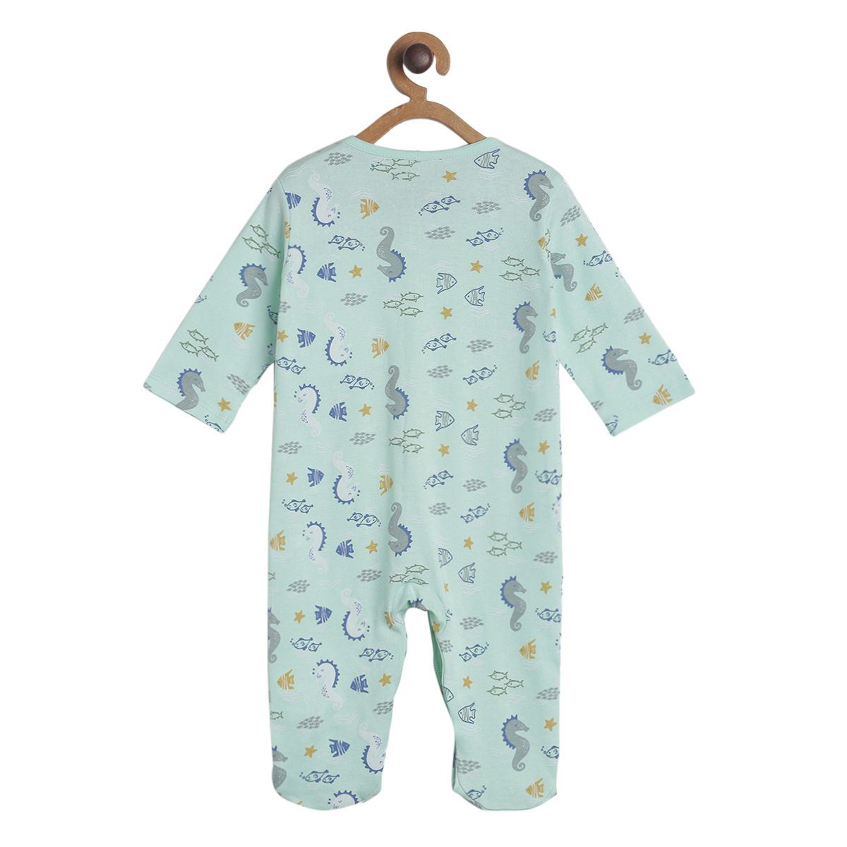 Pack of 2 sleepsuit - light mint green for New Born