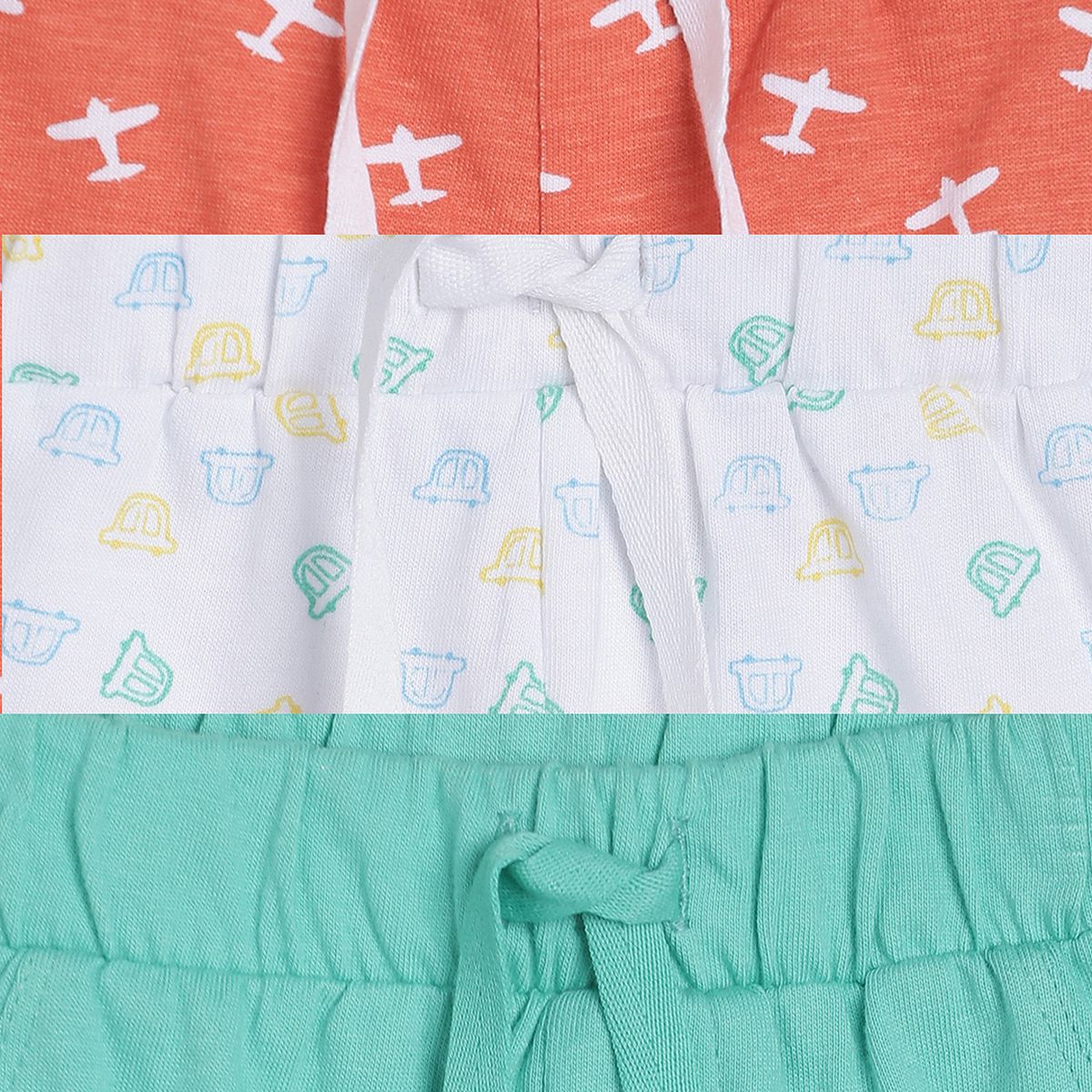 Pack of 3 shorts - sky blue for 0-3 Months