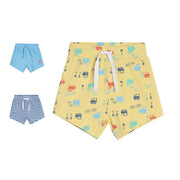 Pack of 3 shorts - golden yellow for 0-3 Months