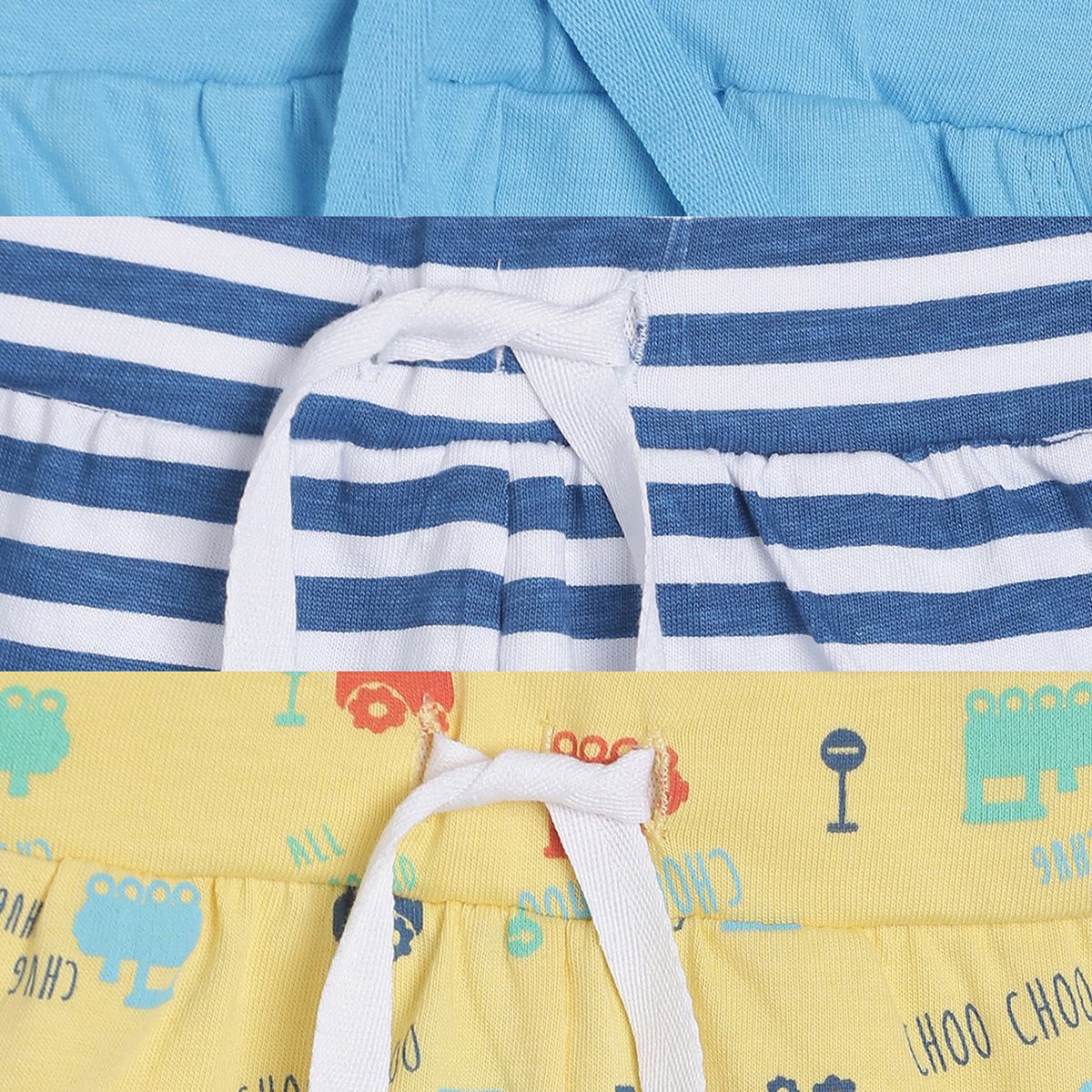 Pack of 3 shorts - golden yellow for 0-3 Months