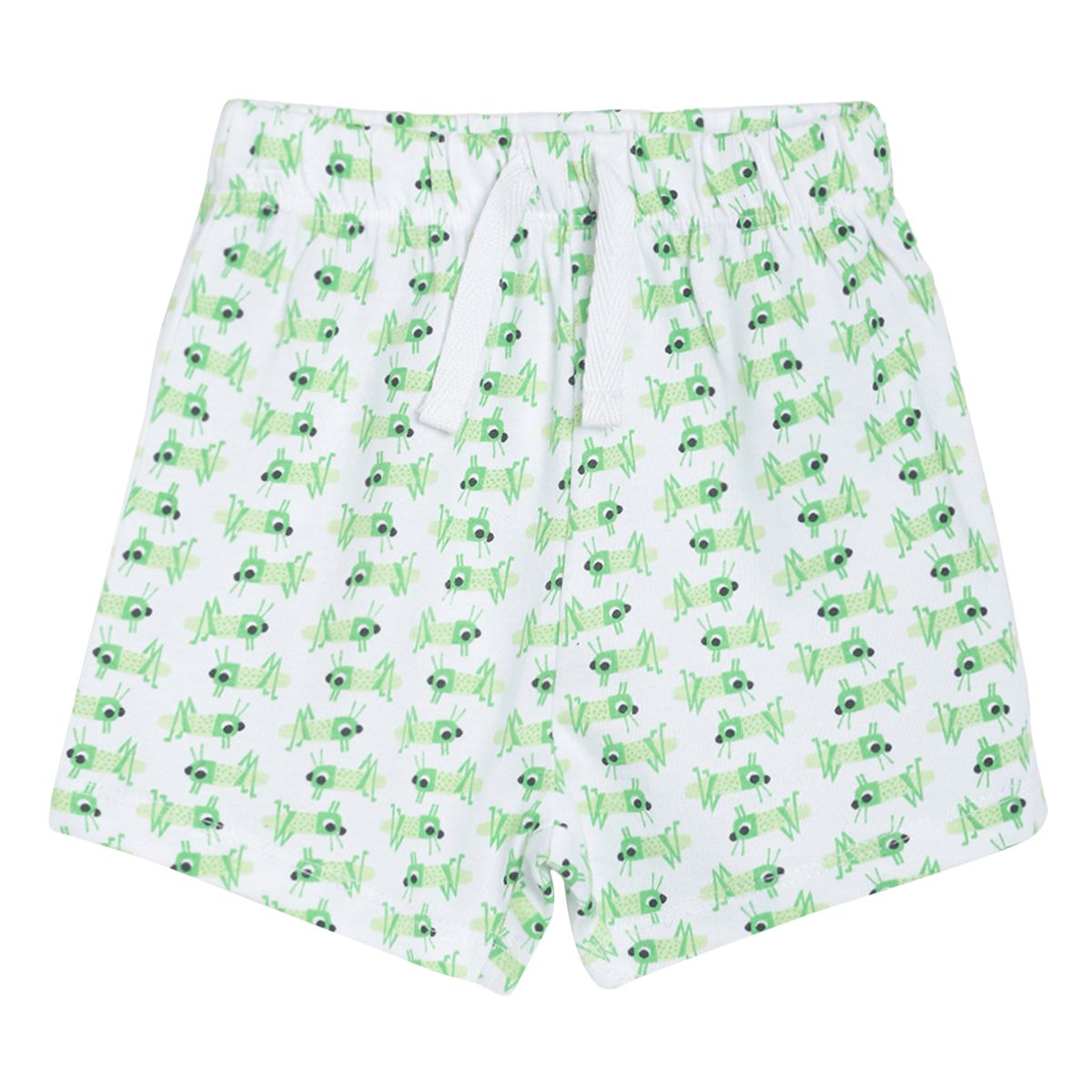 Pack of 3 shorts - white & mint green for 0-3 Months