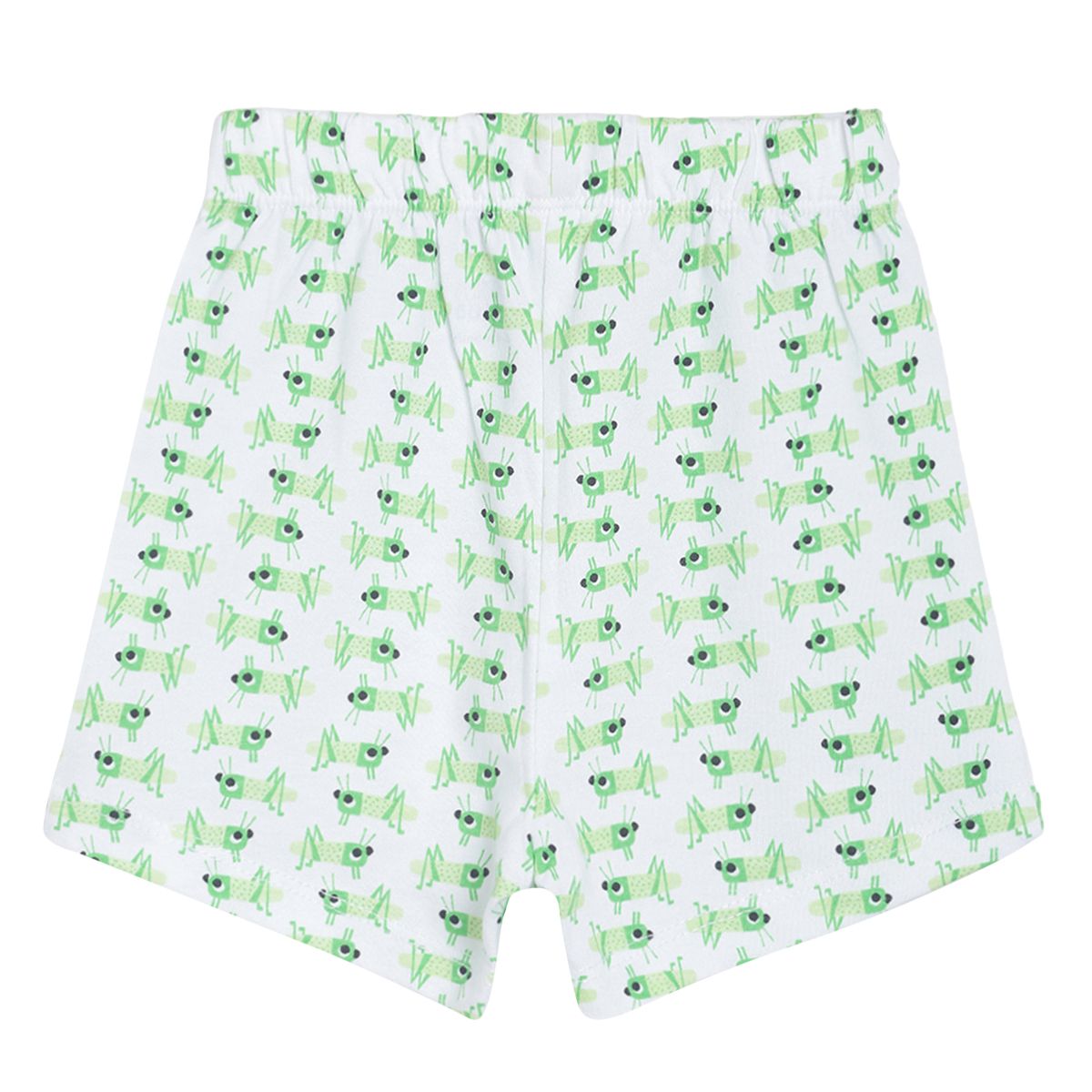 Pack of 3 shorts - white & mint green for 0-3 Months