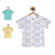 Pack of 3 t-shirt - mango yellow for 0-3 Months