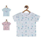 Pack of 3 t-shirt - light blue for 0-3 Months