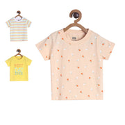 Pack of 3 t-shirt - baby pink for 0-3 Months