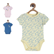 Pack of 3 bodysuit - white & blue for New Born