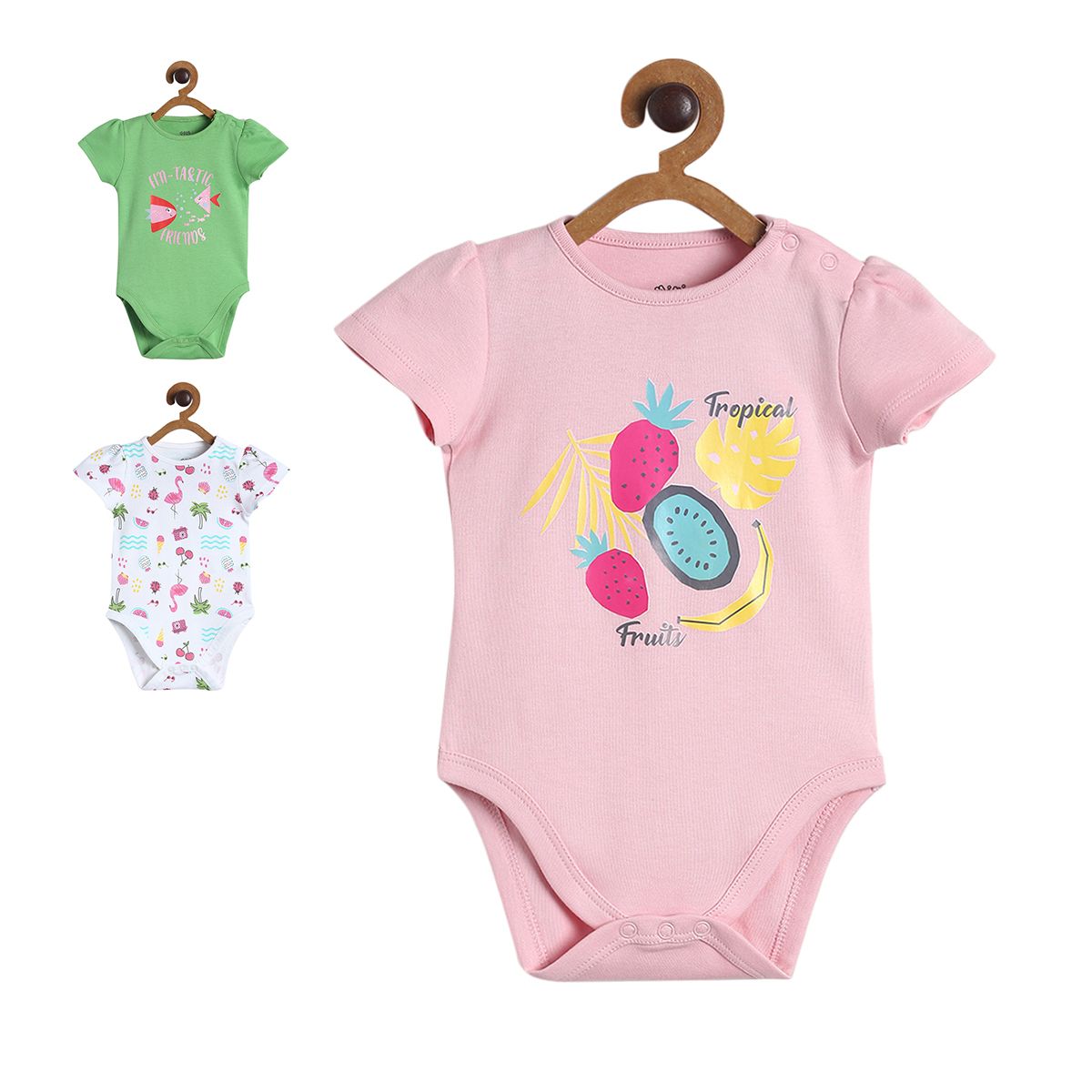 Pack of 3 bodysuit - pink for New Born
