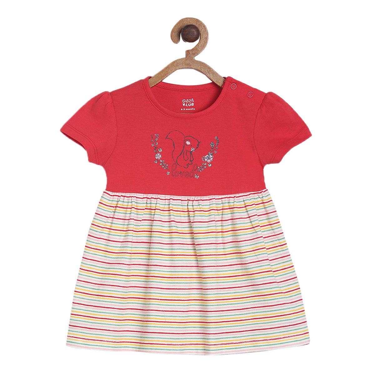 Pack of 2 knit dress - off white & red for 0-3 Months