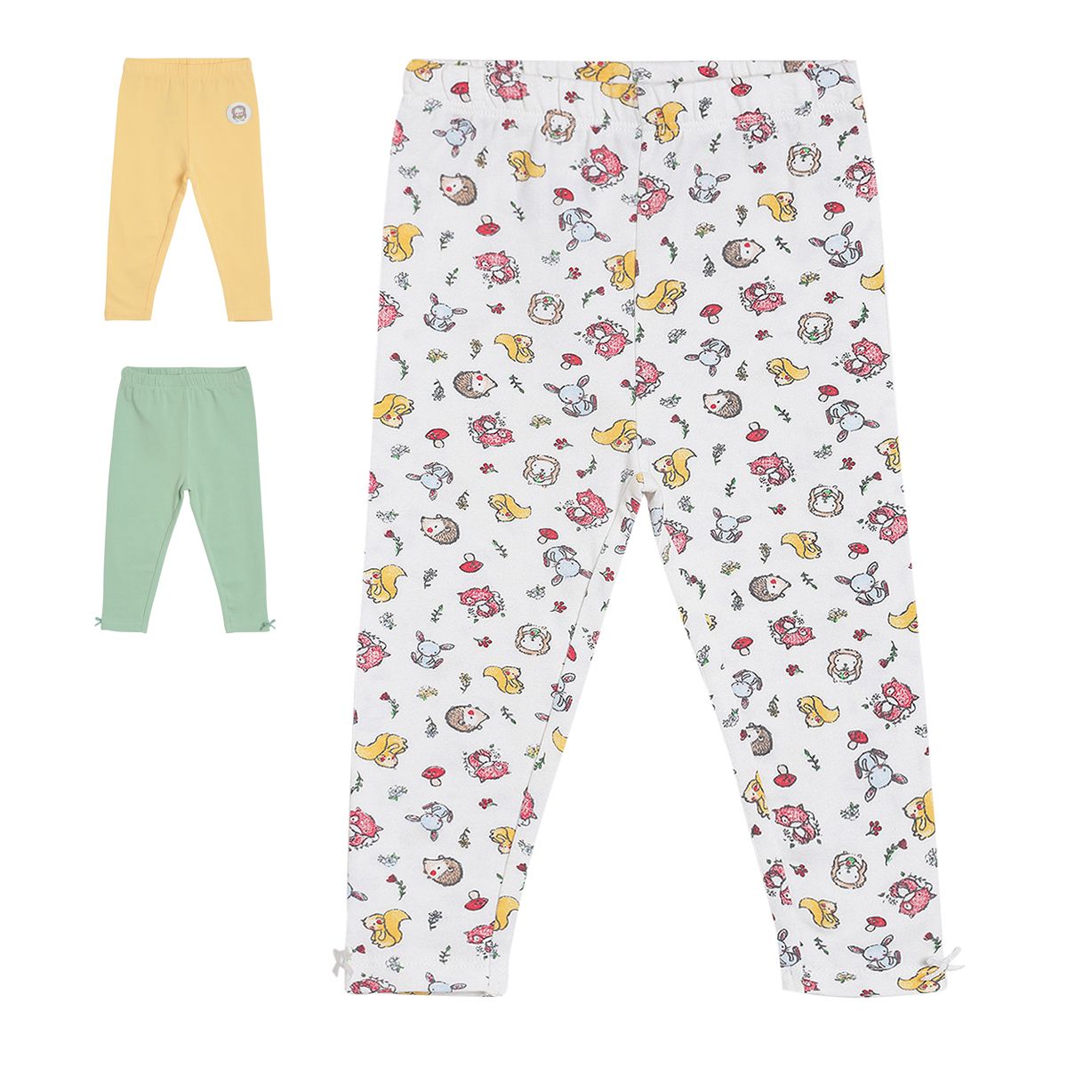 Pack of 3 legging - white & blue for 0-3 Months
