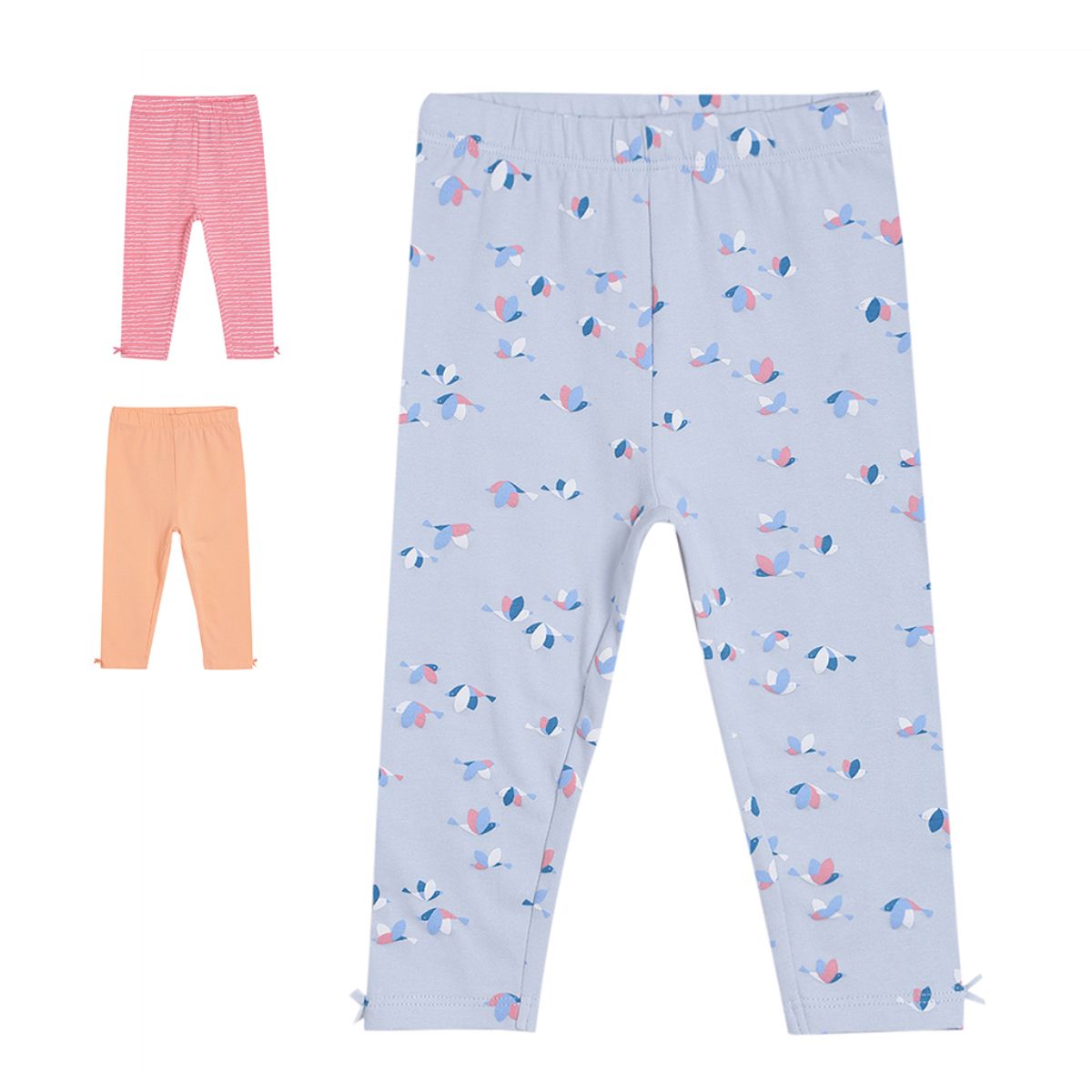 Pack of 3 legging - light blue for 0-3 Months