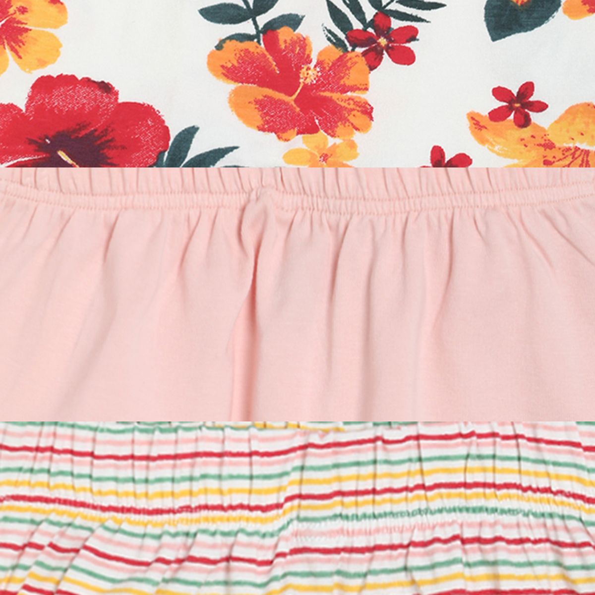 Pack of 3 shorts - white & red for 0-3 Months