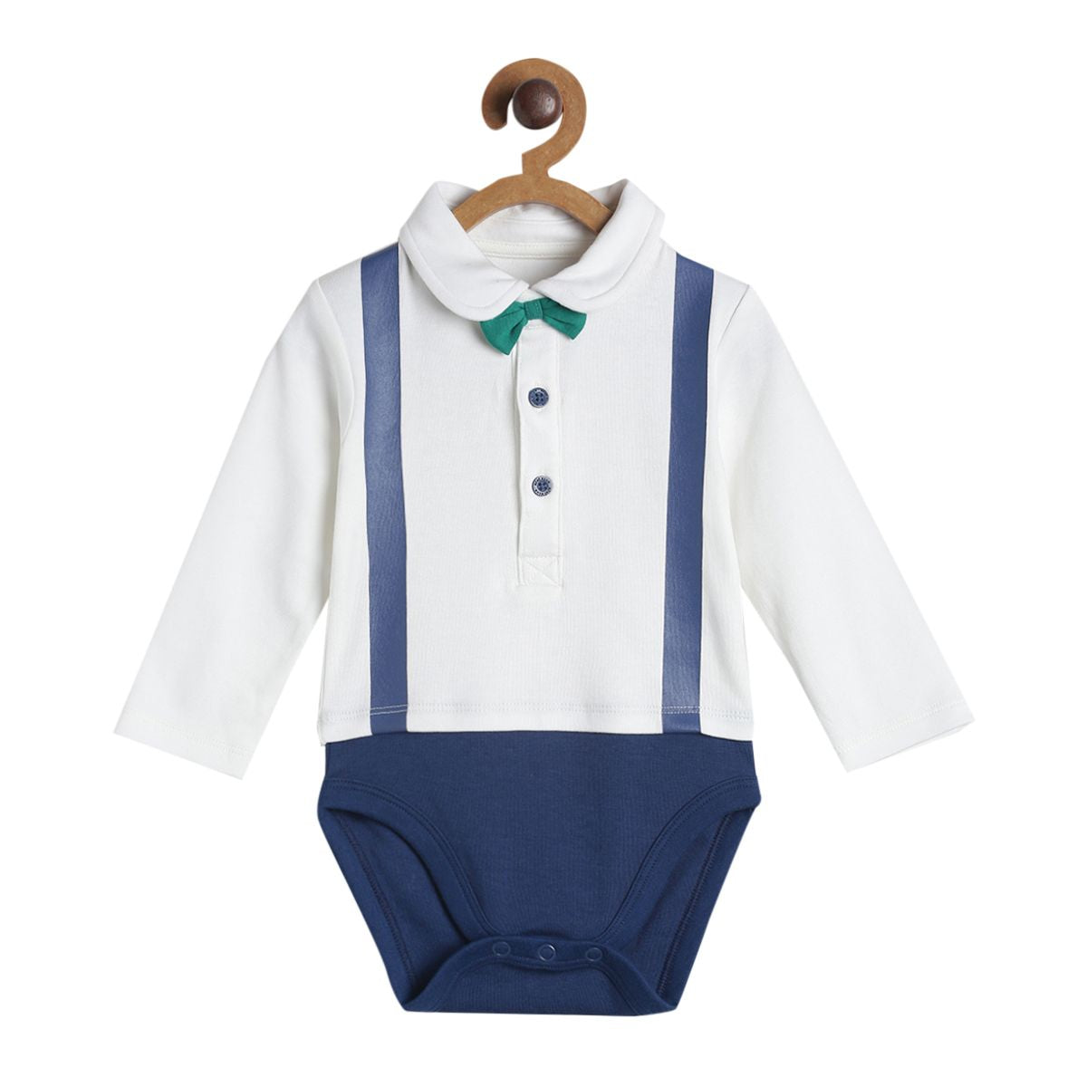 Boys Marshmallow And Green Pack Of 2 Body Suit And Bottom