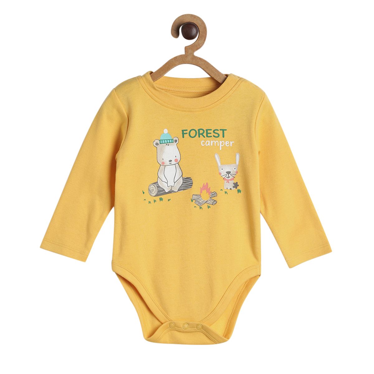 Boys Yellow And Oatmeal Pack Of 2 Body Suit And Bottom