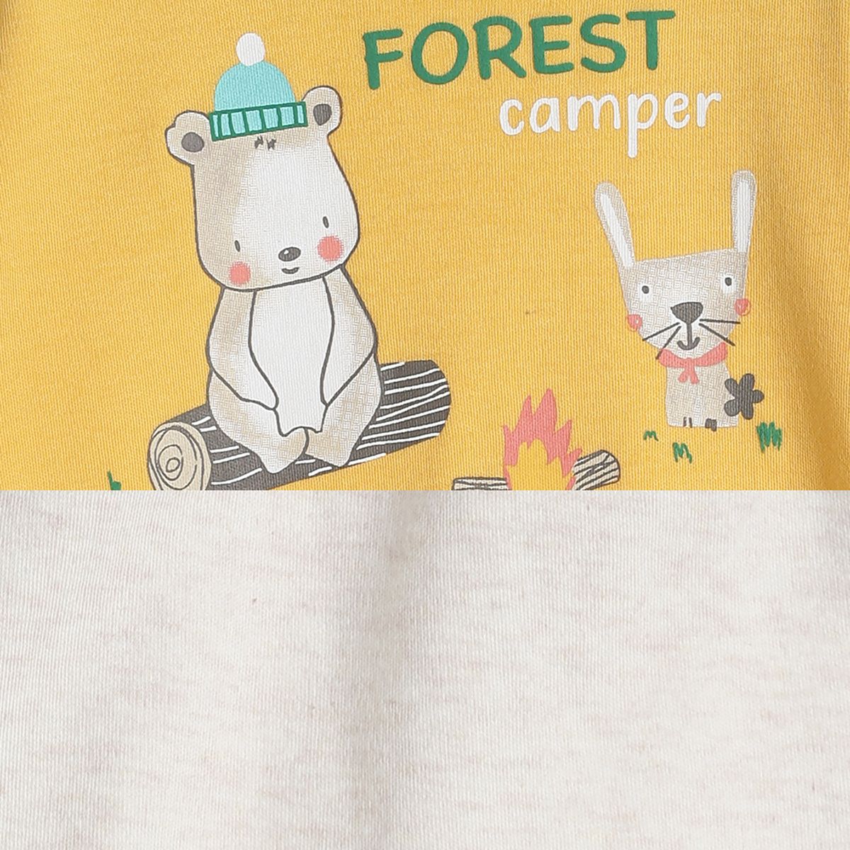 Boys Yellow And Oatmeal Pack Of 2 Body Suit And Bottom