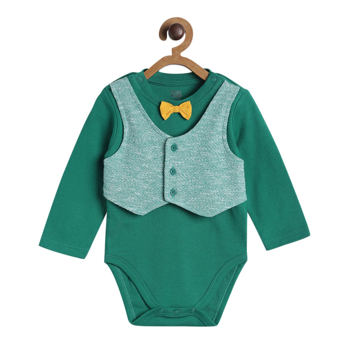 Boys Green Bodysuit and Knit Bottom