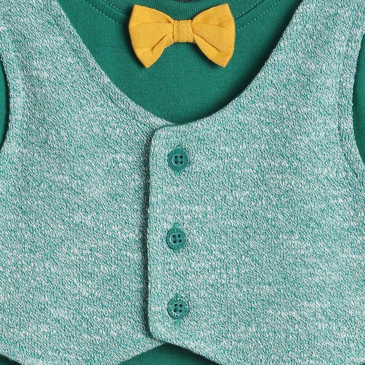 Boys Green Bodysuit and Knit Bottom