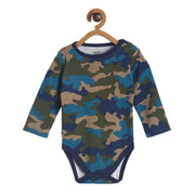 Pack of 1 bodysuit - navy blue & military green for New Born