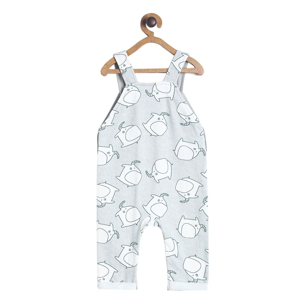 Pack of 2 dungaree set - grey marl and green for 3-6 Months