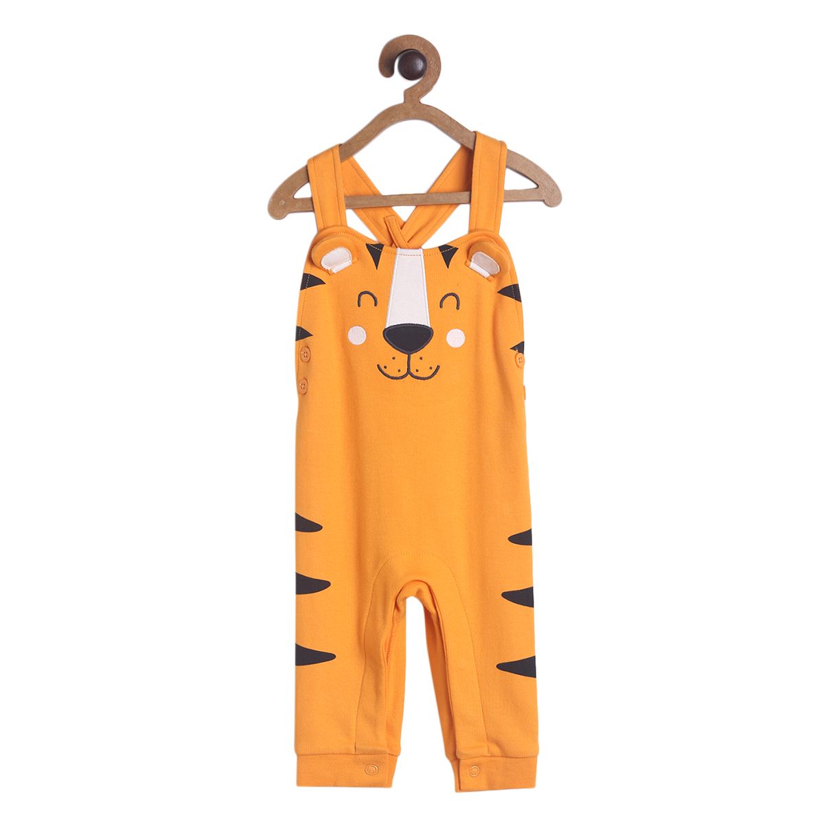 Pack of 2 dungaree set - marshmallow and orange for 3-6 Months
