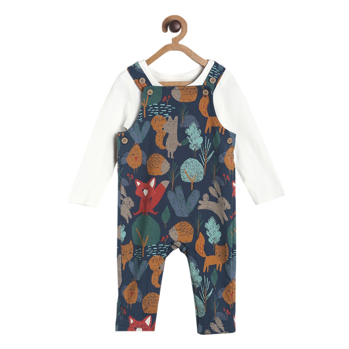 Pack of 2 dungaree set - navy for 0-3 Months