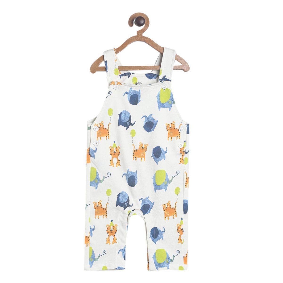 Pack of 2 dungaree set - sky blue & white for 3-6 Months