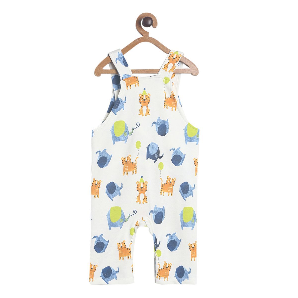 Pack of 2 dungaree set - sky blue & white for 3-6 Months