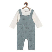 Pack of 2 dungaree set - olive for 3-6 Months