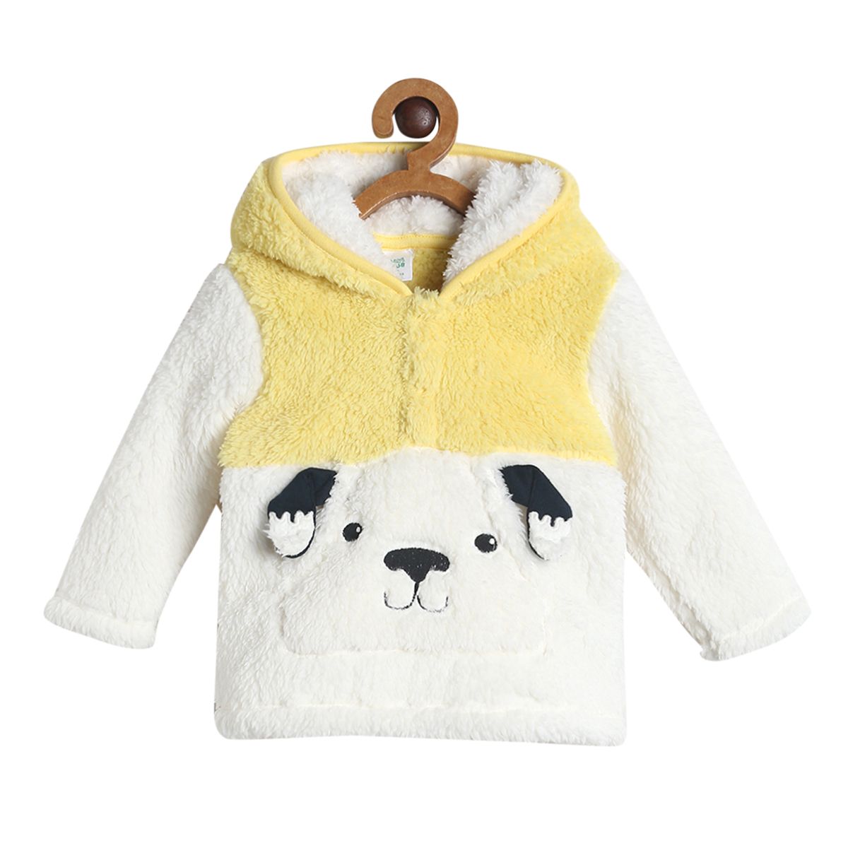 Pack of 1 knit jacket - yellow and marshmallow for 0-3 Months